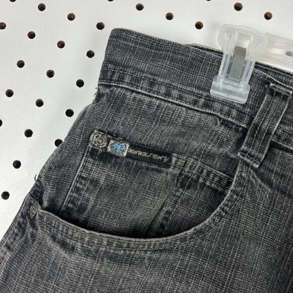 Hawk's Baggy Black Baggy Jeans Shorts 38 Streetwear Skater SOUTHPOLE STYLE Worn‎ - Picture 5 of 7